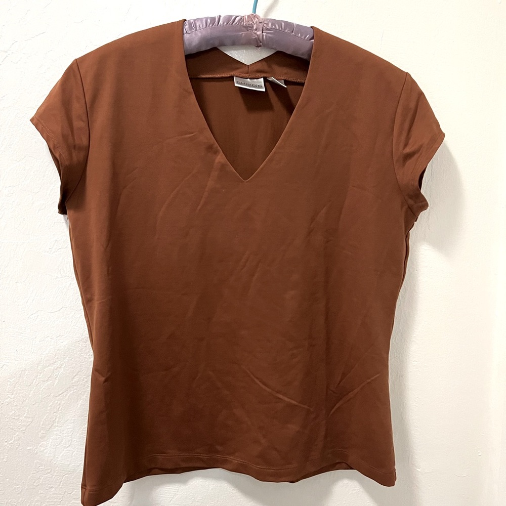 📛REDUCED 📛Chicos V-neck size 2 brown T-shirts